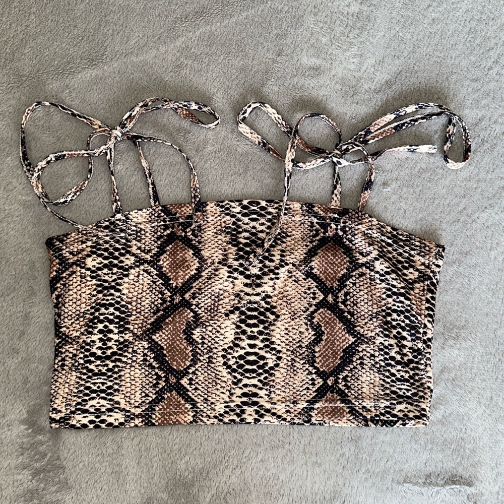 Snake Skin Crop Tank